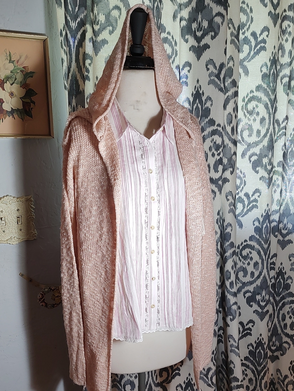 No Boundaries Blush Pink Hooded Open-Front Cardigan